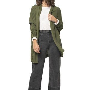 Waffle knit cotton cardigan